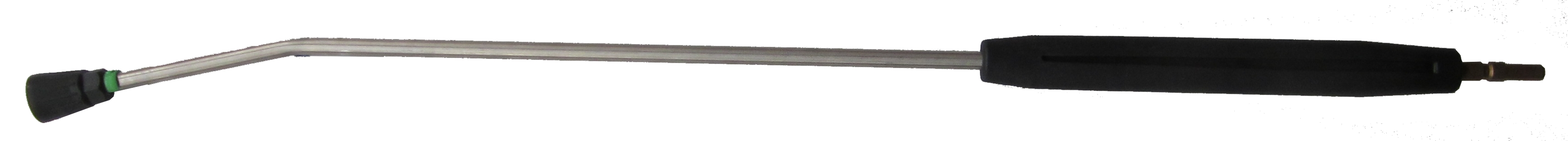 Edelstahllanze 1000 mm mit Flachstrahldüse, Griffschalen und Stecknippel