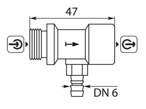 Schauminjektor ST-60.1 - 3/8" IG / 3/8" AG (ohne Dosierung)