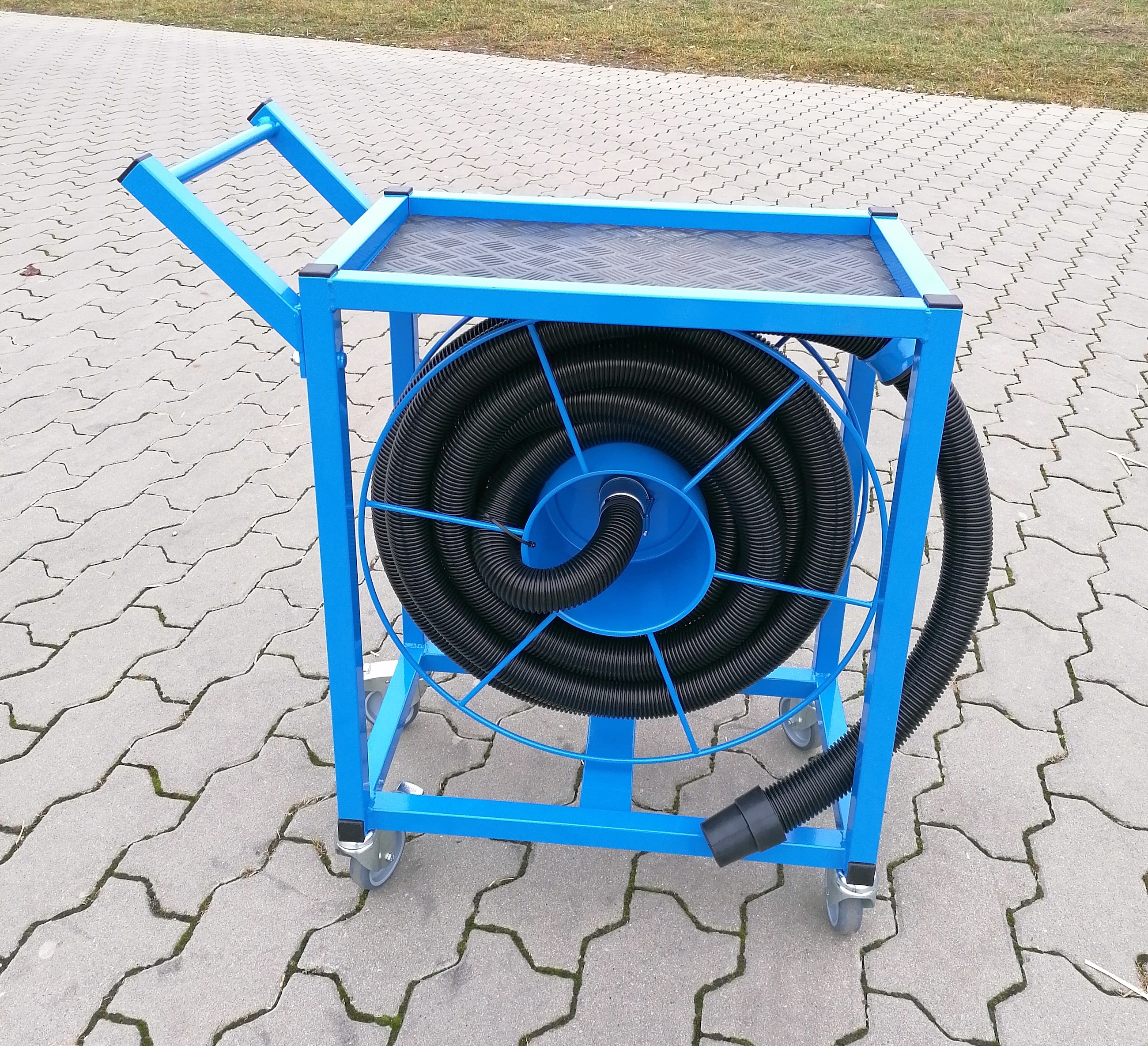 Saug - Schlauchwagen für 10 m Saugschlauch Industriesauger / Vacuumanwendungen