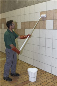 Vikan Waschbürste mit Drehgelenk & Wasserdurchlauf, 230 mm weich gesplisst