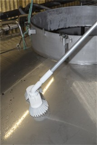 Vikan Waschbürste mit Drehgelenk & Wasserdurchlauf, 230 mm weich gesplisst