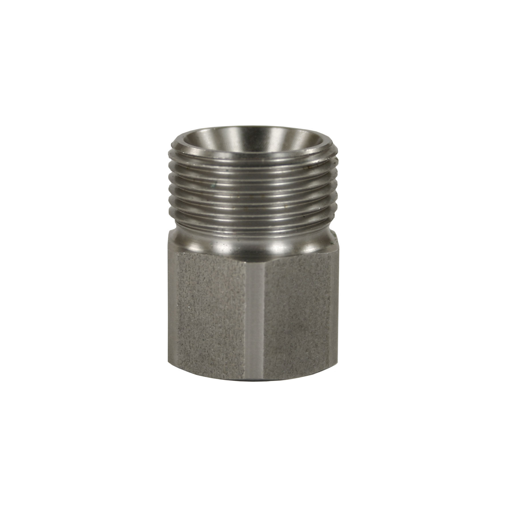 565-29 Gegennippel M22x1,5 : 1/4" IG, 500 bar Edelstahl